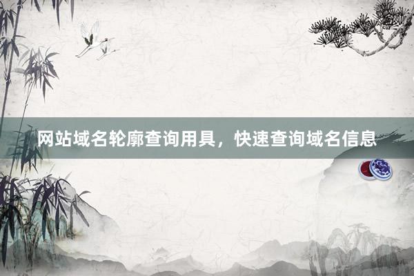 网站域名轮廓查询用具，快速查询域名信息