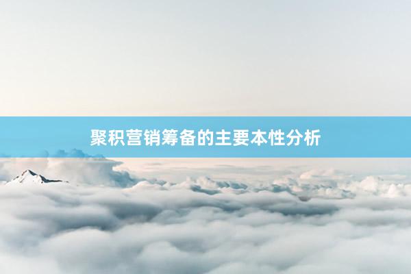 聚积营销筹备的主要本性分析